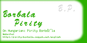 borbala pirity business card